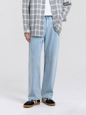 린넨라이크 세미와이드 데님 팬츠(3 color)