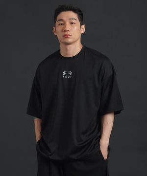 슈퍼 오버핏 에어 로고 숏 슬리브 - 블랙