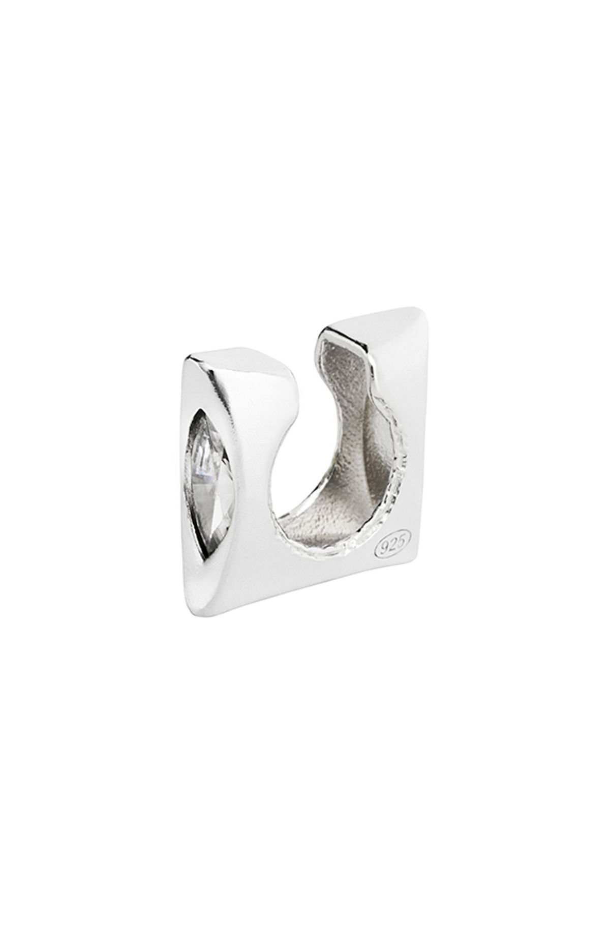 피코먼트(PICOMENT) White Cubic Square Earcuff