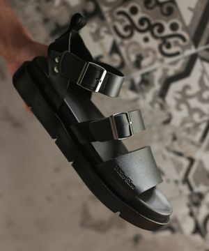 남성 루세르 스트랩 레더 샌들 5CM