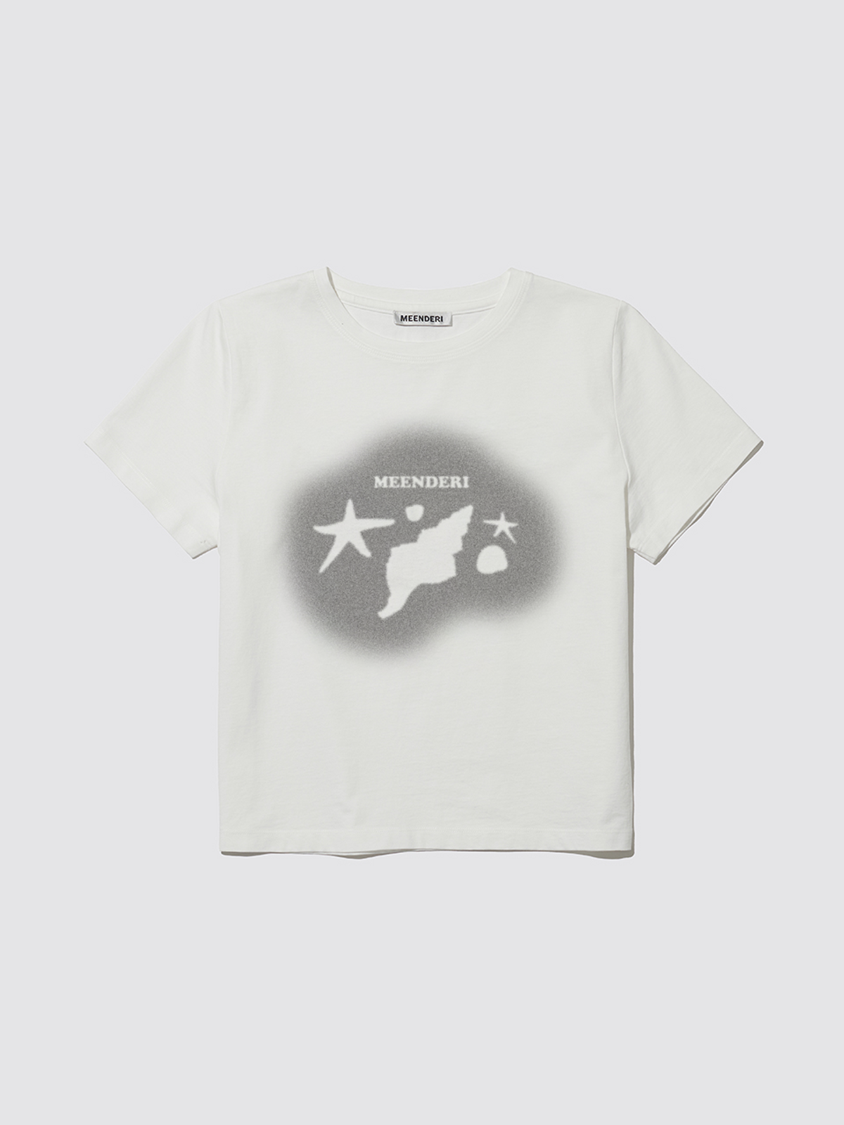 민더리(MEENDERI) SHELLY SUMMER PRINT T-SHIRT - GREY