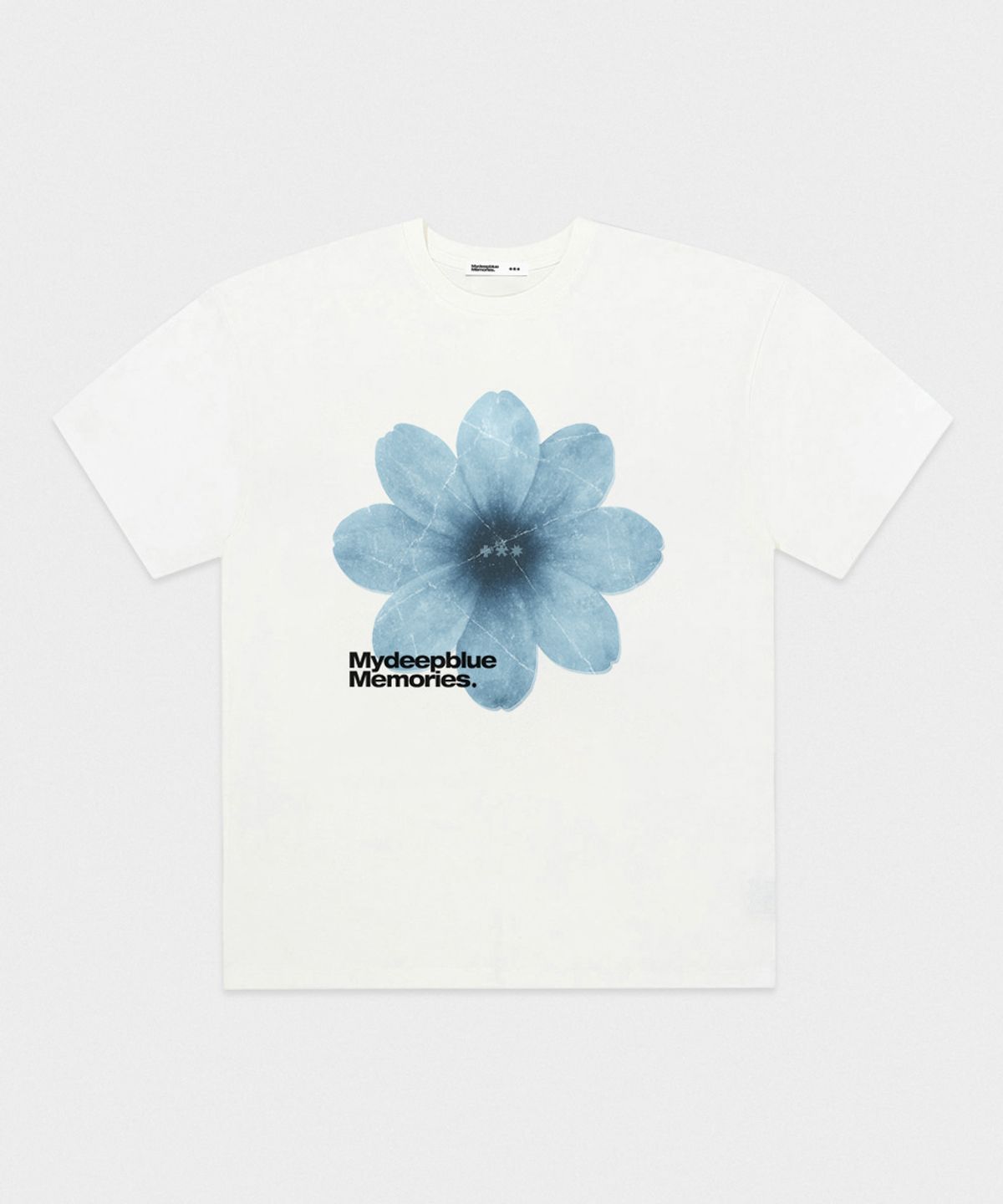 마이딥블루메모리즈(MY DEEP BLUE MEMORIES) #2 FLOWER OVER T-SHIRTS (WHITE)