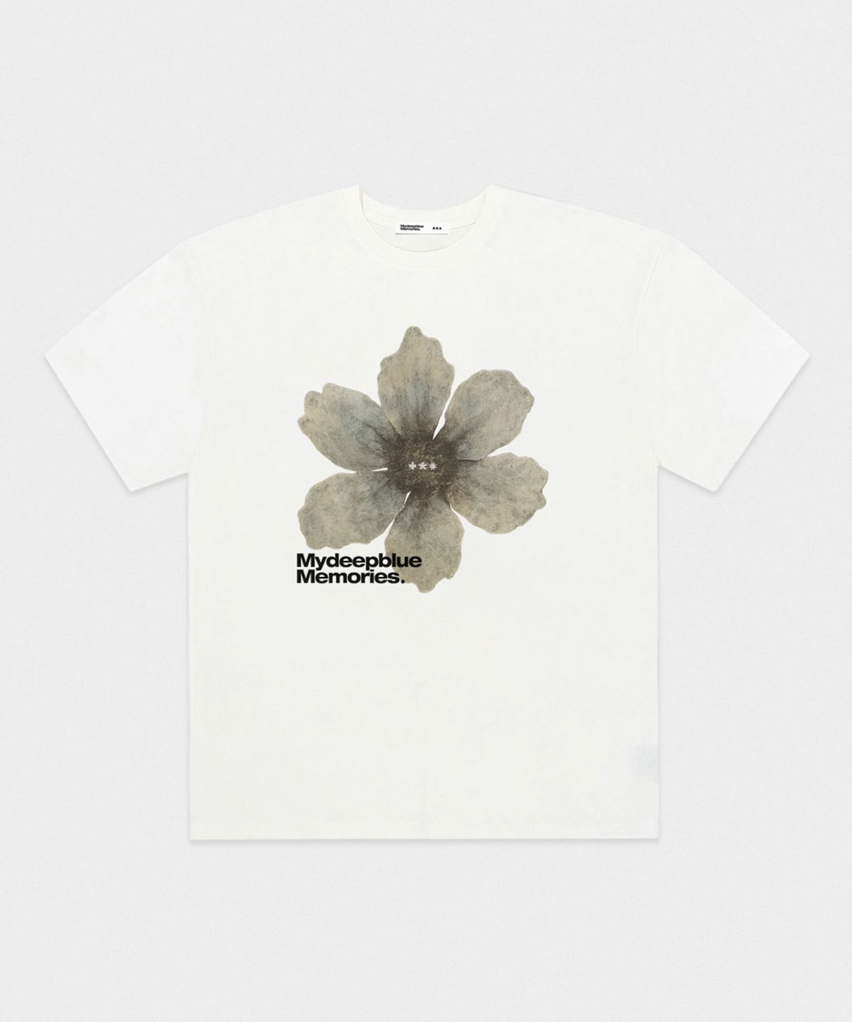 마이딥블루메모리즈(MY DEEP BLUE MEMORIES) #3 FLOWER OVER T-SHIRTS (WHITE)