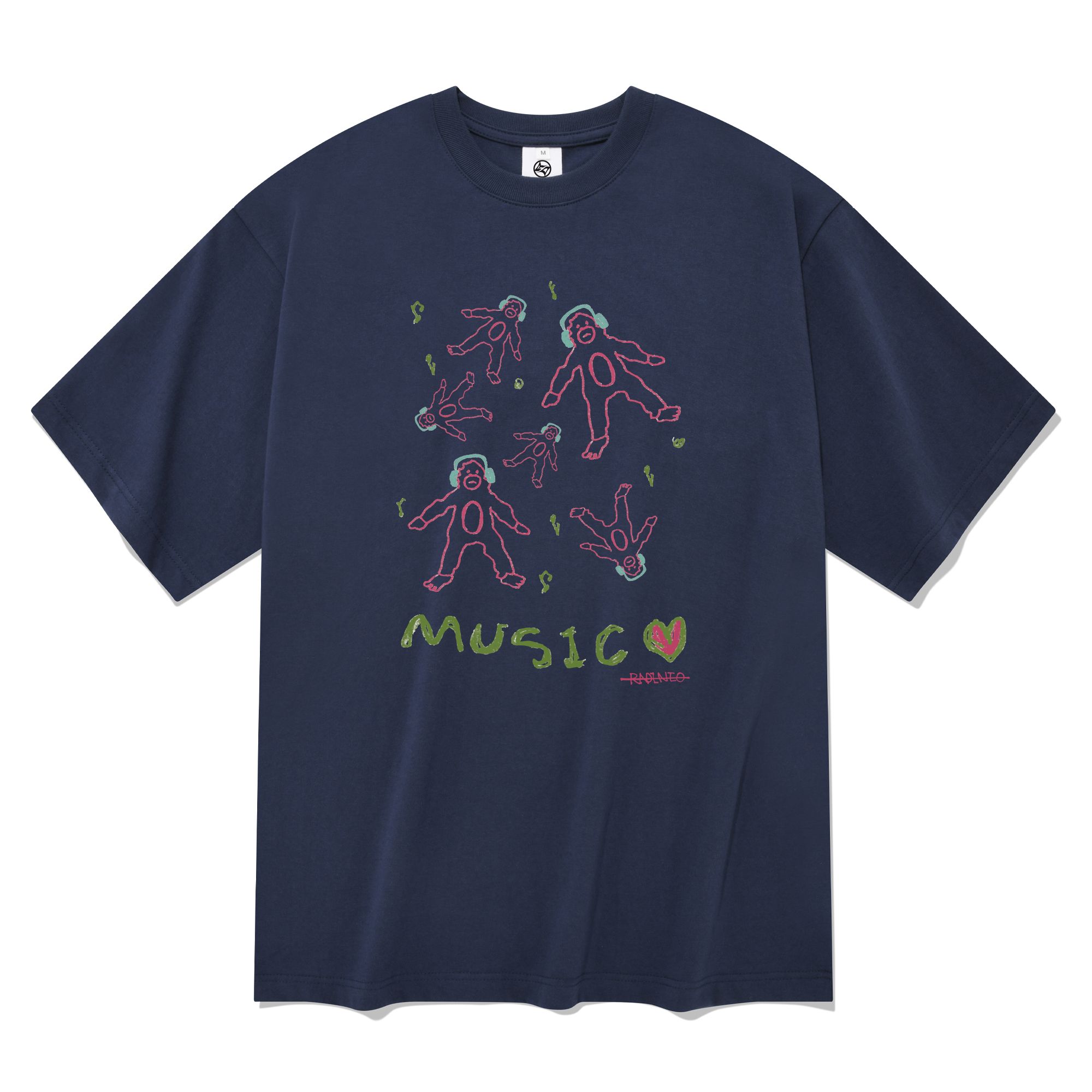 [RADINEO]★25SS★韓国人気★MUSIC SHORT SLEEVE T-SHIRT MUSINSA公式 | RADINEO Music Short Sleeve T-Shirt Navy