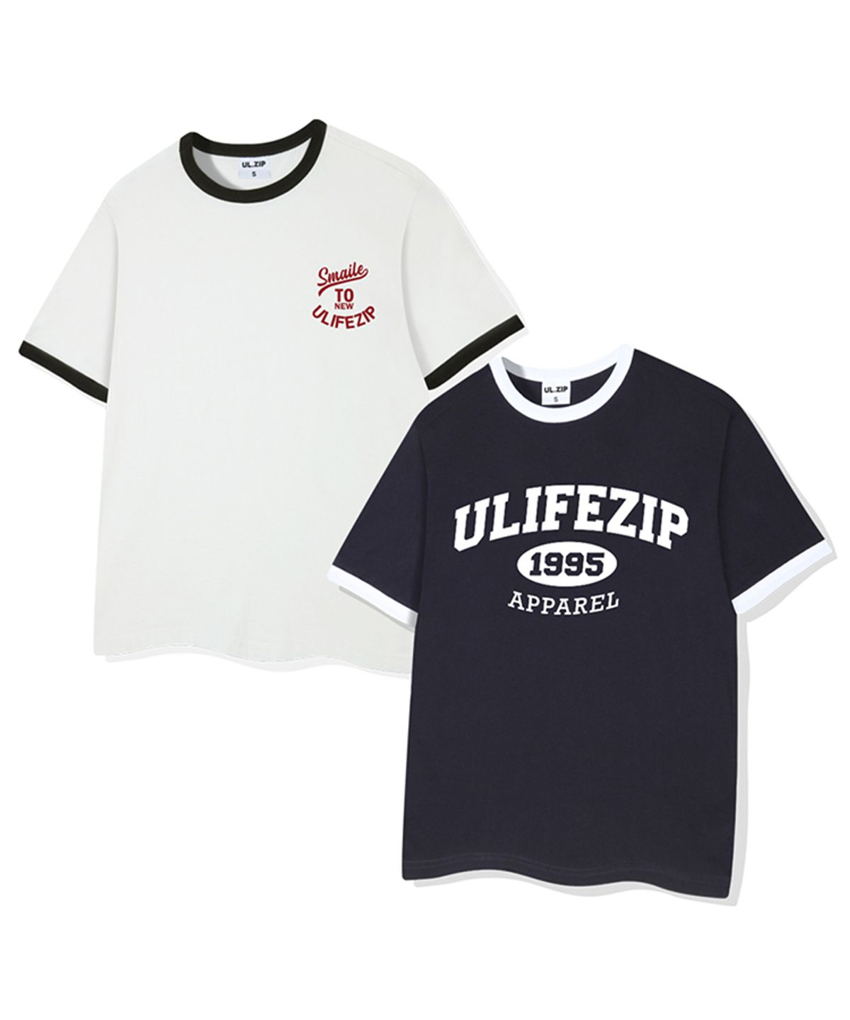 유라이프지(ULIFEZIP) [2PACK] 1995네임아치 오버핏 링거 반팔티 4 Color [ULZE_9003]