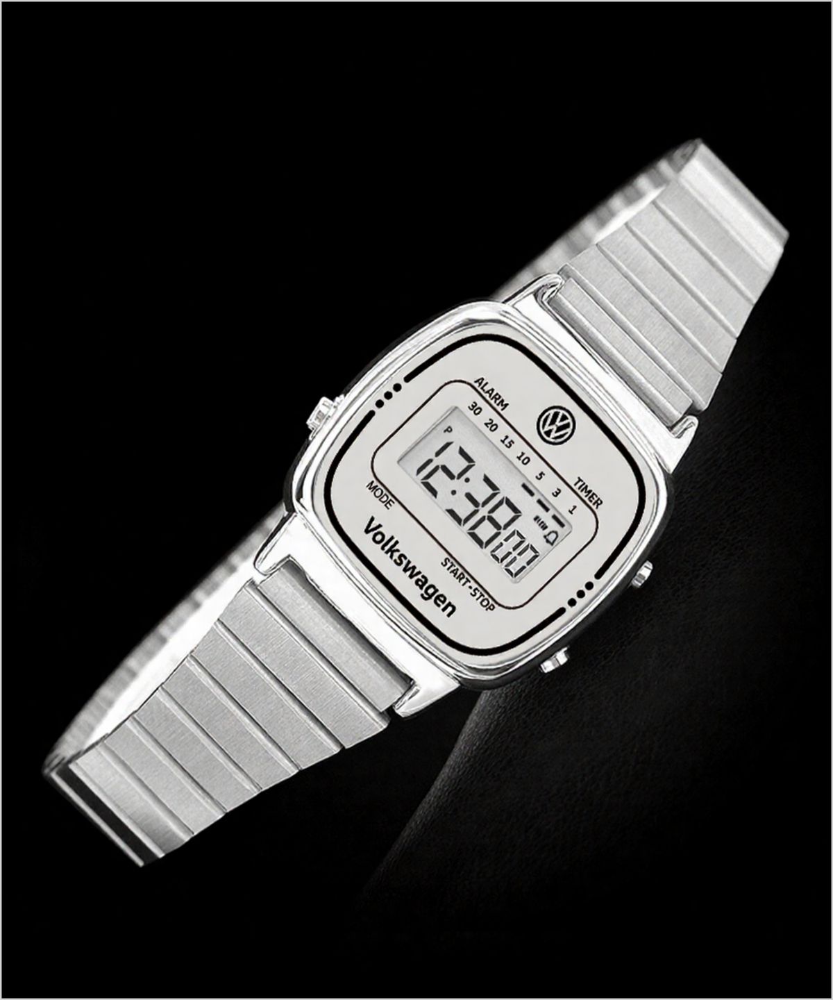 폭스바겐 와치(VOLKSVAGEN WATCH) 레트로 디지탈 여성용 실버컬러