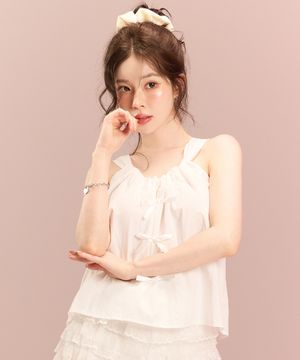 베티붑 셔링 리본 슬리브리스_화이트