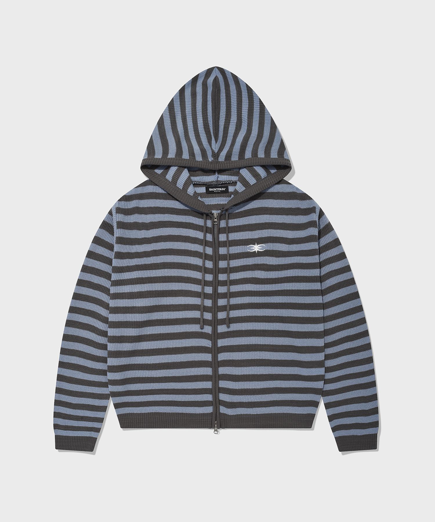 [SAINTPAIN]★25SS★STRIPE SUMMER KNIT ZIPUP MUSINSA | SAINTPAIN SP Stripe Summer Knit Zip-up Blue