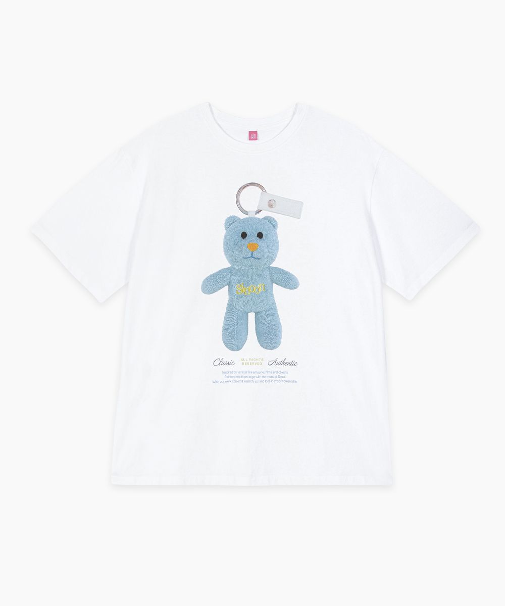 [Sinoon] NOONI BEAR KEYRING Tシャツ★新作・25SS★関税込み★ MUSINSA | SINOON NOONI Bear Keyring T-Shirt (Cotton Blue)