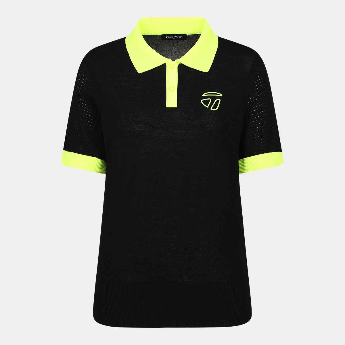 테일러메이드 어패럴(TAYLORMADE APPAREL) 여성 컬러 포인트 카라 반팔 니트 T8031SO6222-199