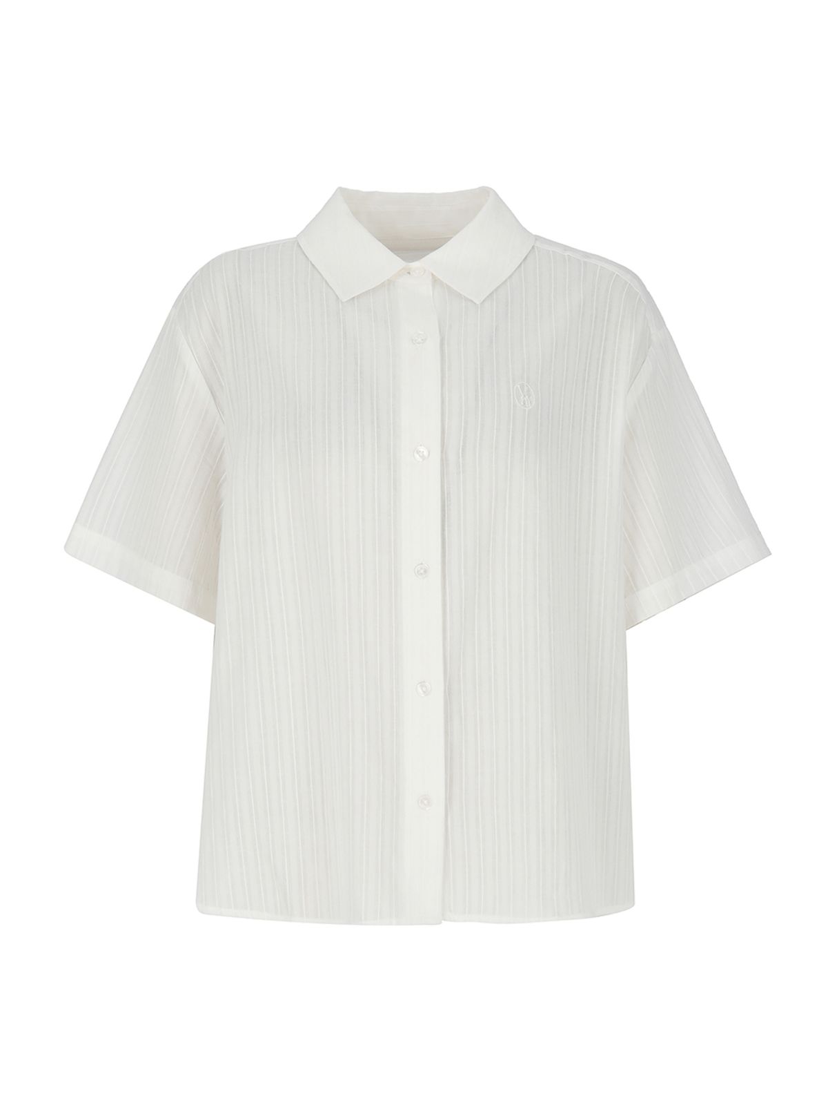 브이엔와이스튜디오(VNYSTUDIO) STRIPE HALF-SLEEVE CROP SHIRT_YB6SS15