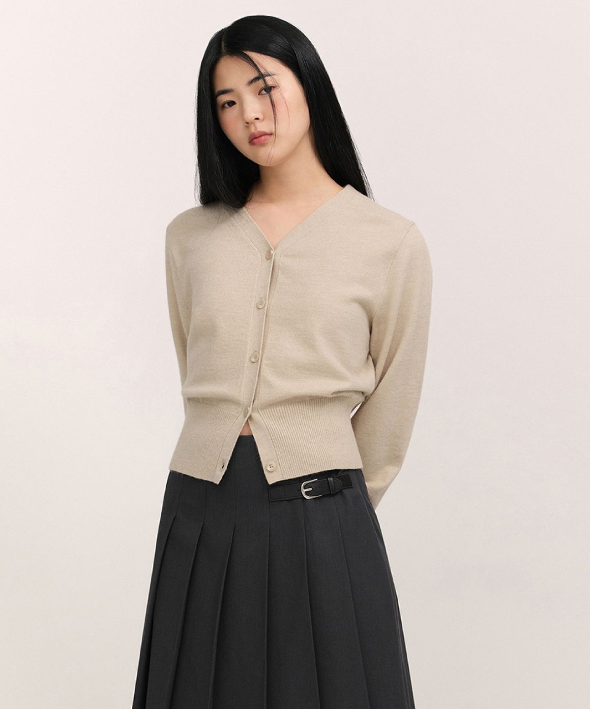 무신사 스탠다드 우먼(MUSINSA STANDARD WOMAN) 우먼즈 에센셜 가디건 [라이트 베이지]