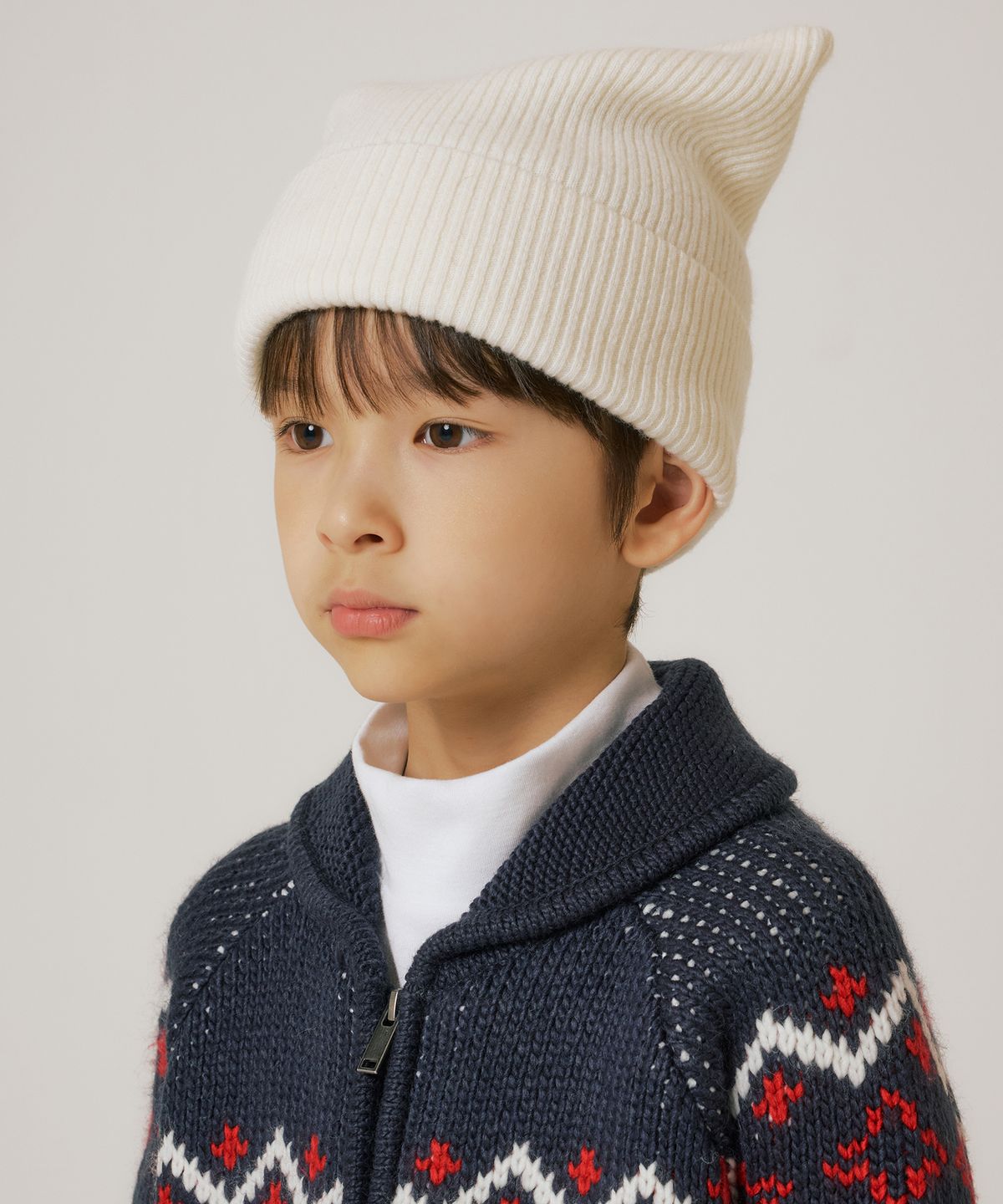 무신사 스탠다드 키즈(MUSINSA STANDARD KIDS) 스퀘어 비니 [아이보리]