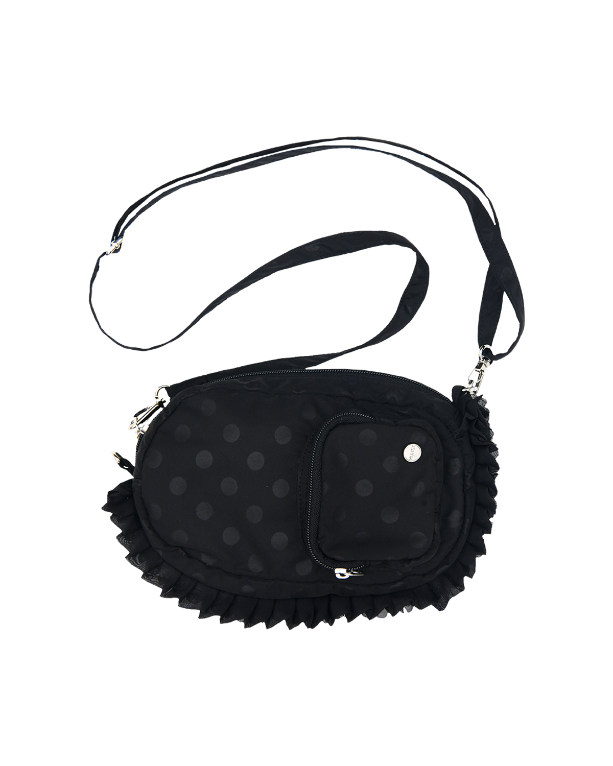 더뮤지엄비지터(THEMUSEUMVISITOR) DOT FRILL MINIBAG (BLACK DOT)