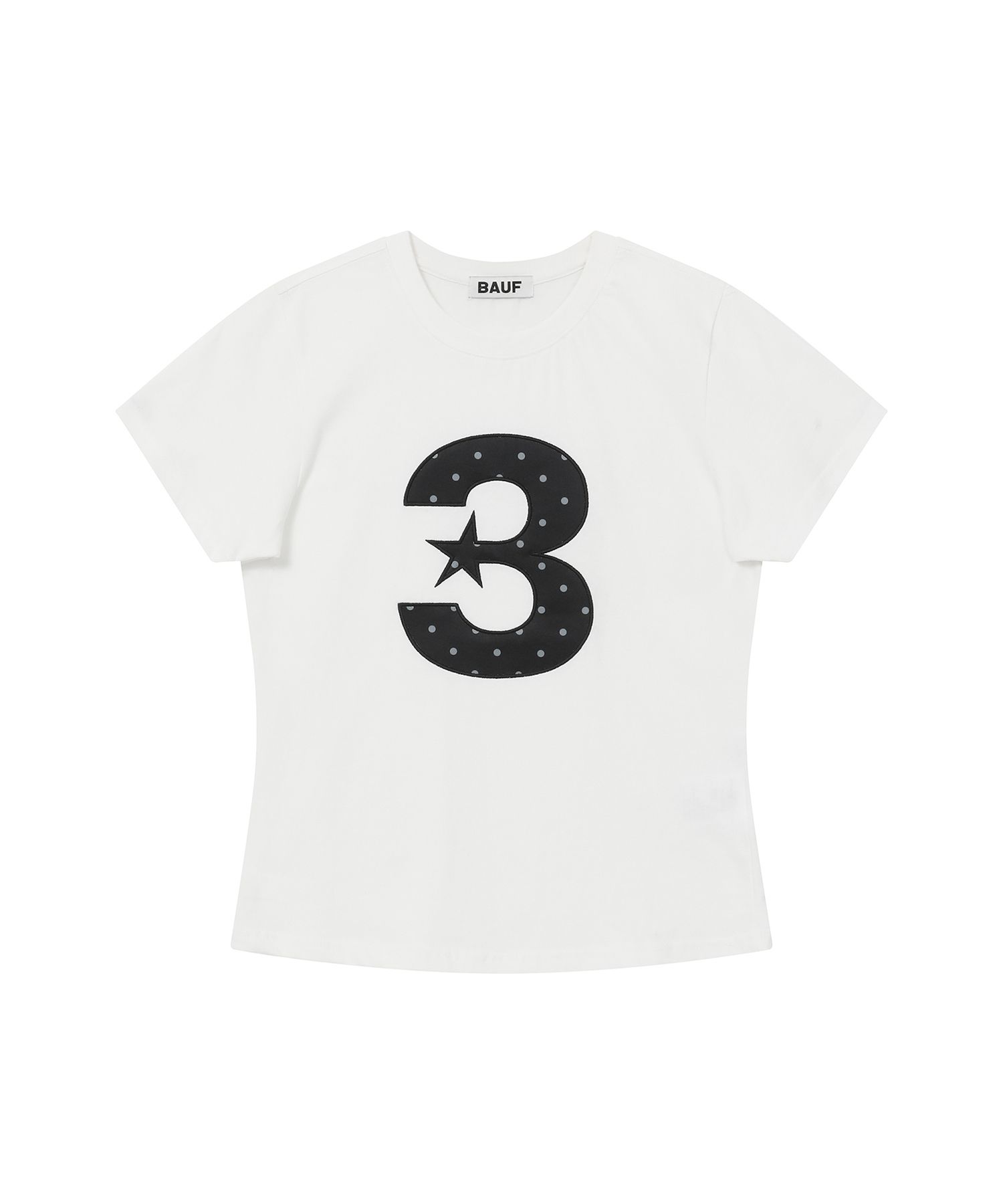 韓国 人気 ロゴTシャツ[BAUF] 3 LOGO DOT SLIM FIT T-SHIRT MUSINSA公式 | BAUF 3 logo dot slim fit t-shirt [white]