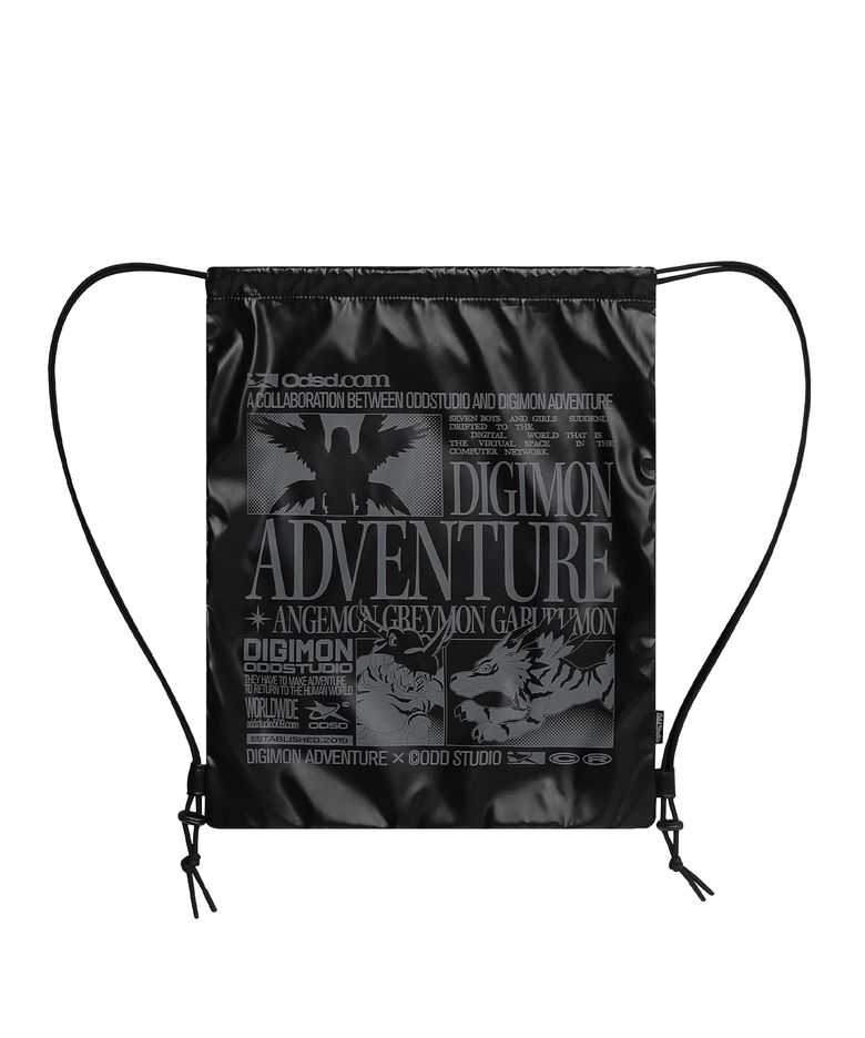[디지몬 어드벤처] Glossy String Bag - BLACK
