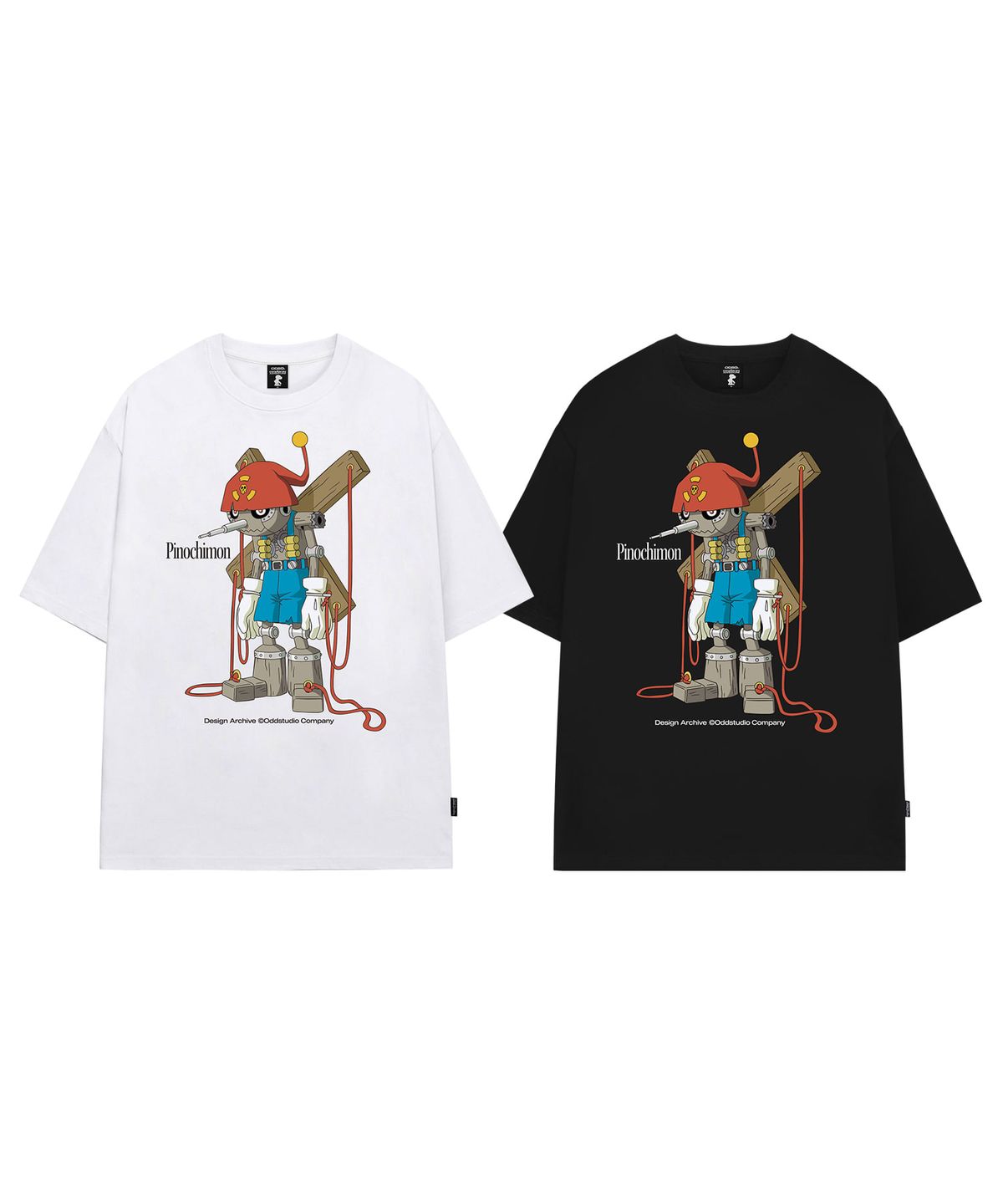 오드스튜디오(ODDSTUDIO) [디지몬 어드벤처] Pinochimon Overfit T-shirt - 2COLOR