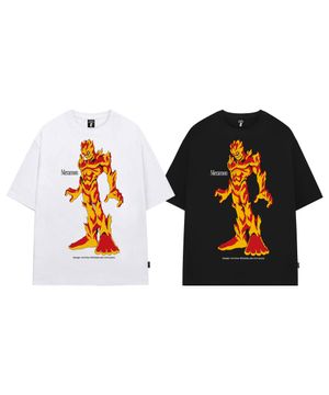 [디지몬 어드벤처] Meramon Overfit T-shirt - 2COLOR