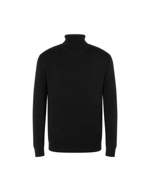 로고 올오버 목폴라 니트