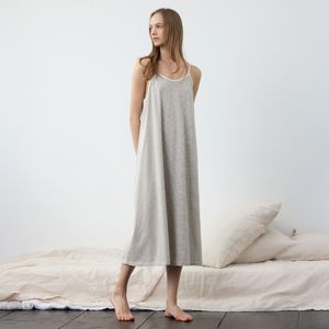 뉴코코 스트라이프 여성  끈나시 원피스 잠옷