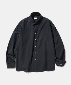 UV Airy Black Linen Shirt S174