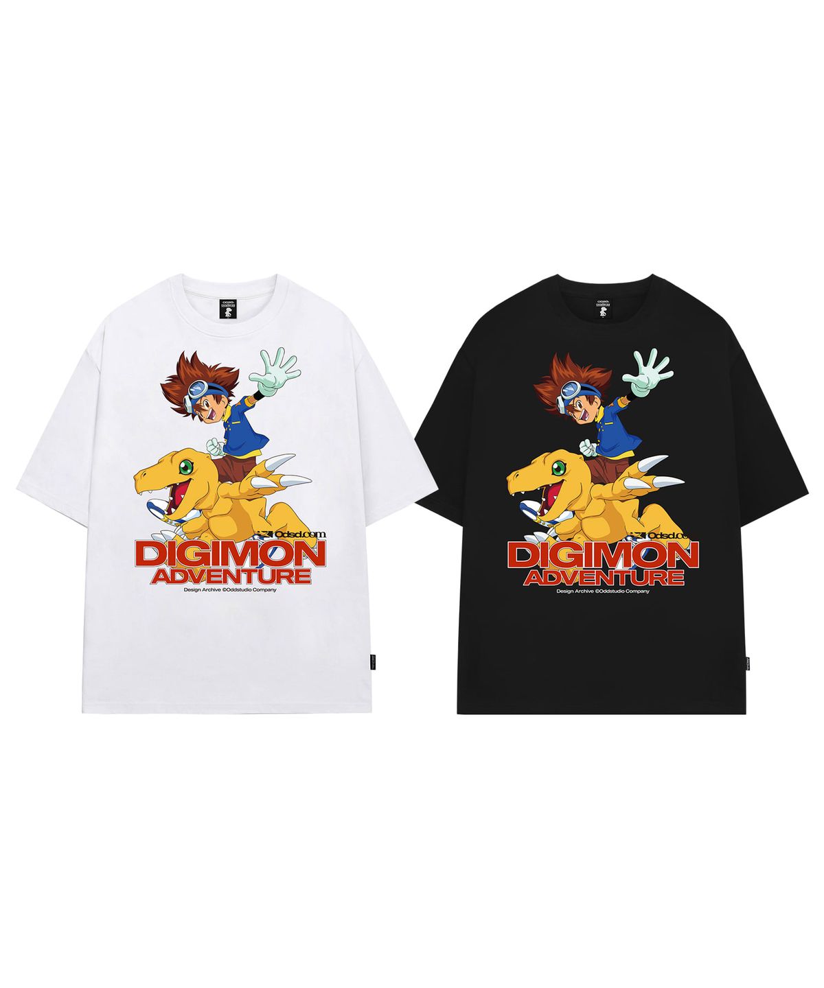 오드스튜디오(ODDSTUDIO) [디지몬 어드벤처] Taichi&Agumon Overfit T-shirt - 2COLOR