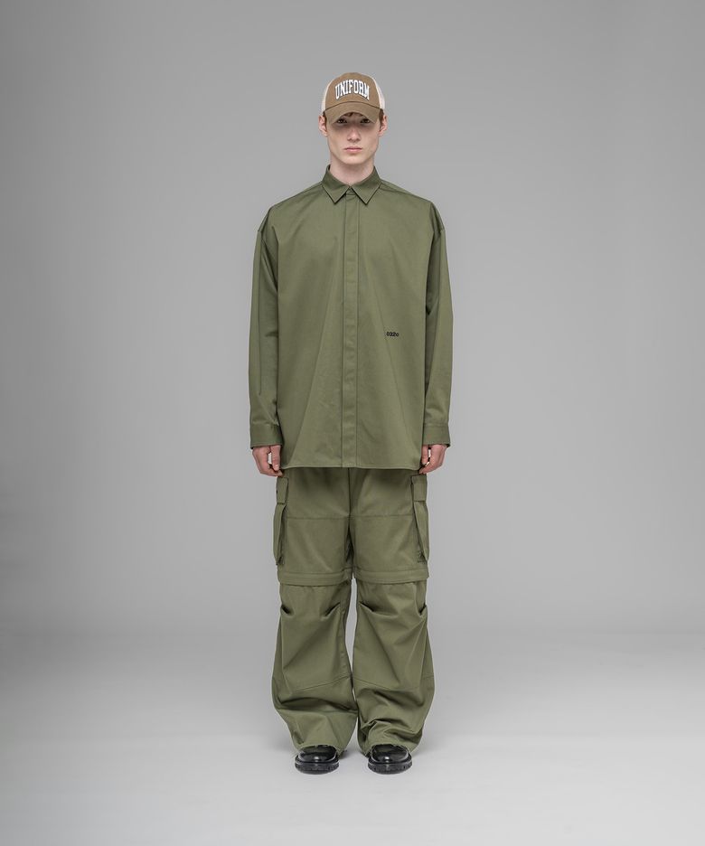 (U) 스티밍 옵셔널 오버사이즈드 셔츠 페이디드 그린 STEAMING OPTIONAL OVERSIZED SHIRT FADED GREEN