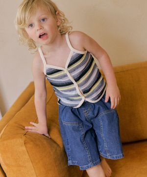 코랄레트 빈티지 니팅 슬리브_블랙믹스