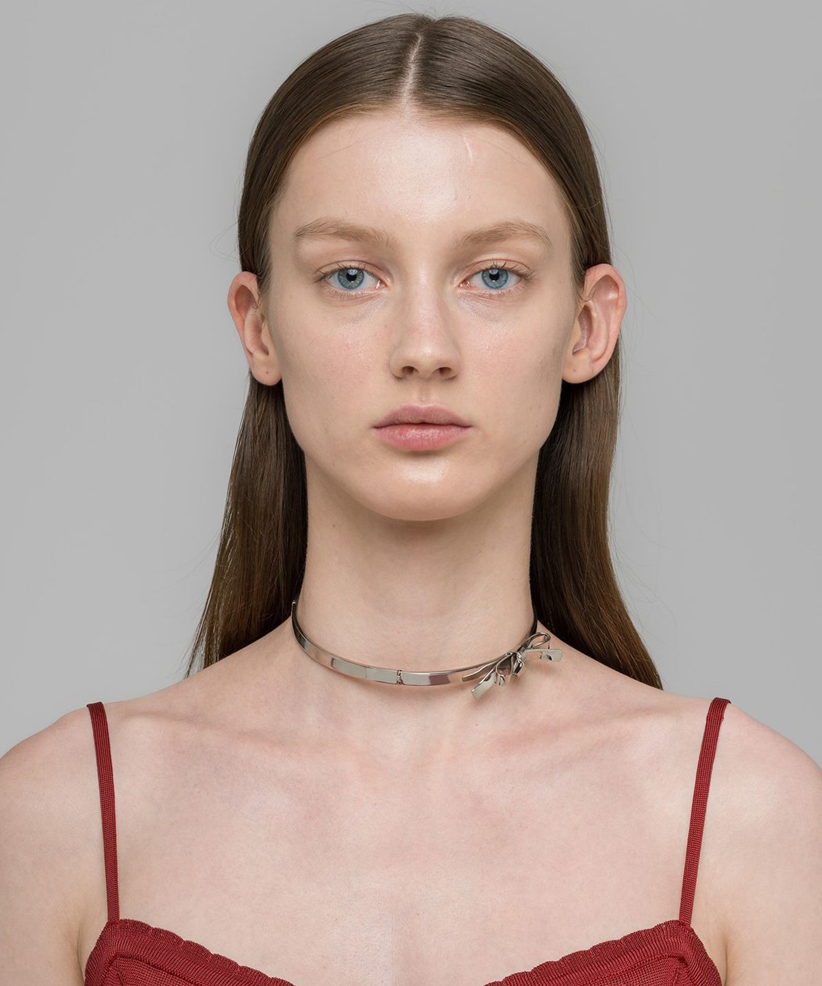 032씨(032C) (W) 보우 초커 실버 BOW CHOKER SILVER