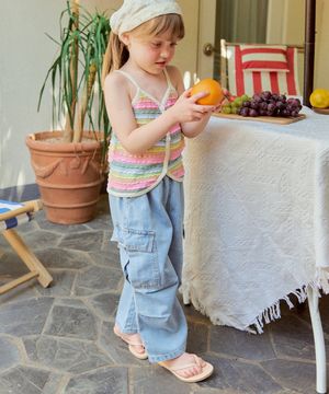 클라우드 데님 파라슈트 팬츠