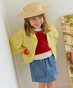 블루벨 데님 스커트 팬츠