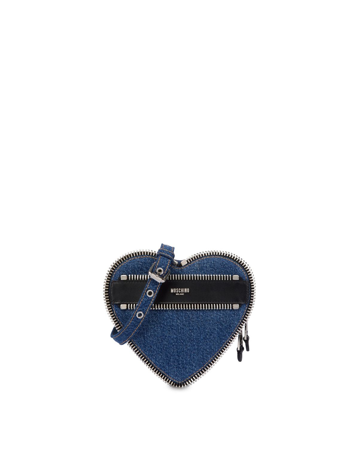 모스키노(MOSCHINO) 데님 라이더 크로스백