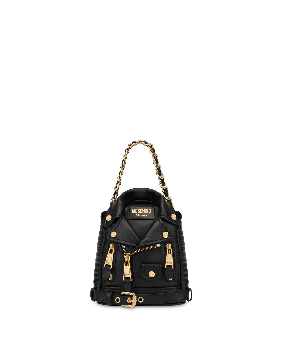 모스키노(MOSCHINO) 나파 레더 바이커 미니백팩