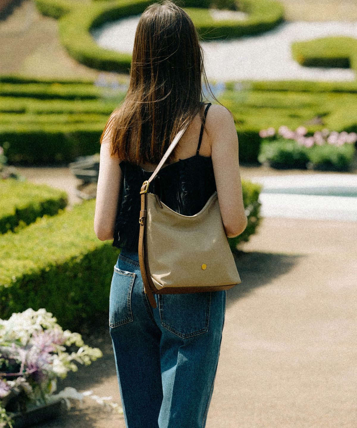 르메메(LEMEME) Sac Leonie Nylon Capuccino