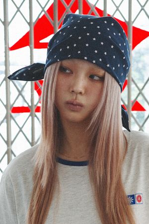 별 스카프 (네이비)