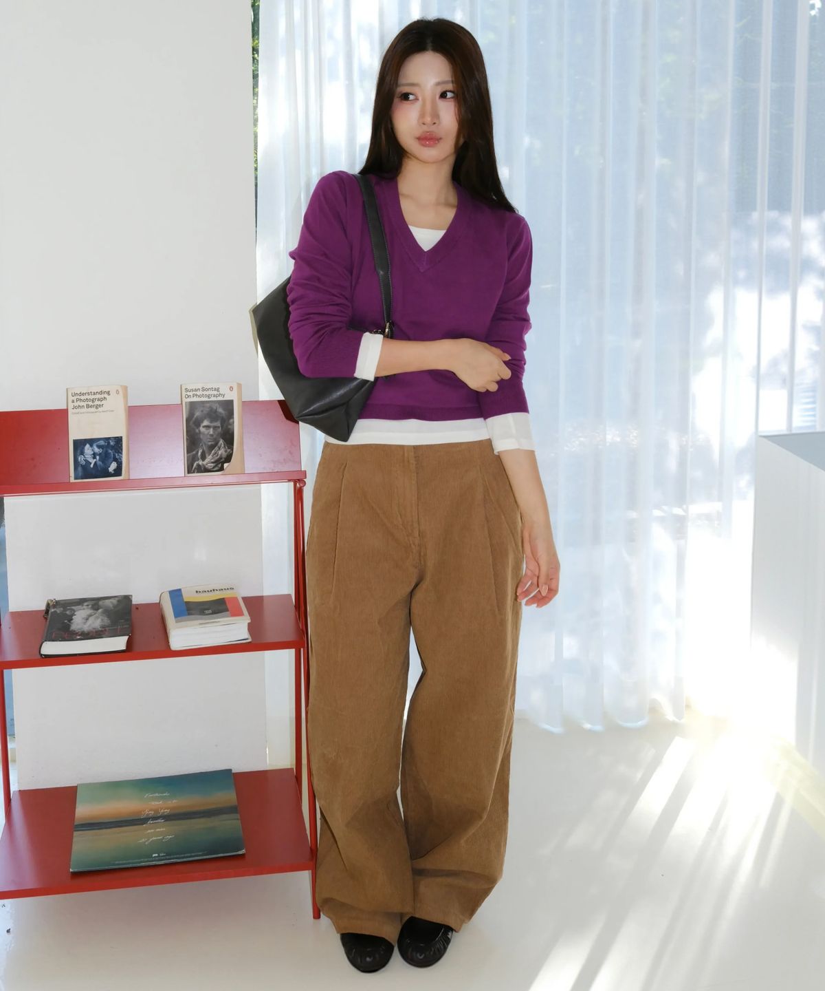 무신사 스탠다드 우먼(MUSINSA STANDARD WOMAN) 우먼즈 11W 코듀로이 딥 턱 와이드 팬츠 [샌드 베이지]