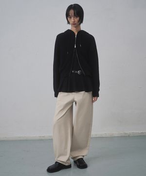 우먼즈 커브드 치노 팬츠 [크림]