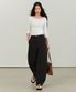 우먼즈 커브드 치노 팬츠 [블랙]