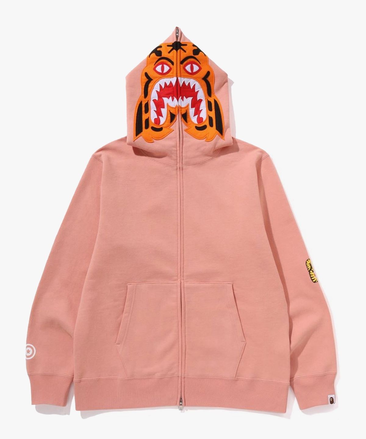 베이프(BAPE) 타이거 풀 집 후드(M) PINK