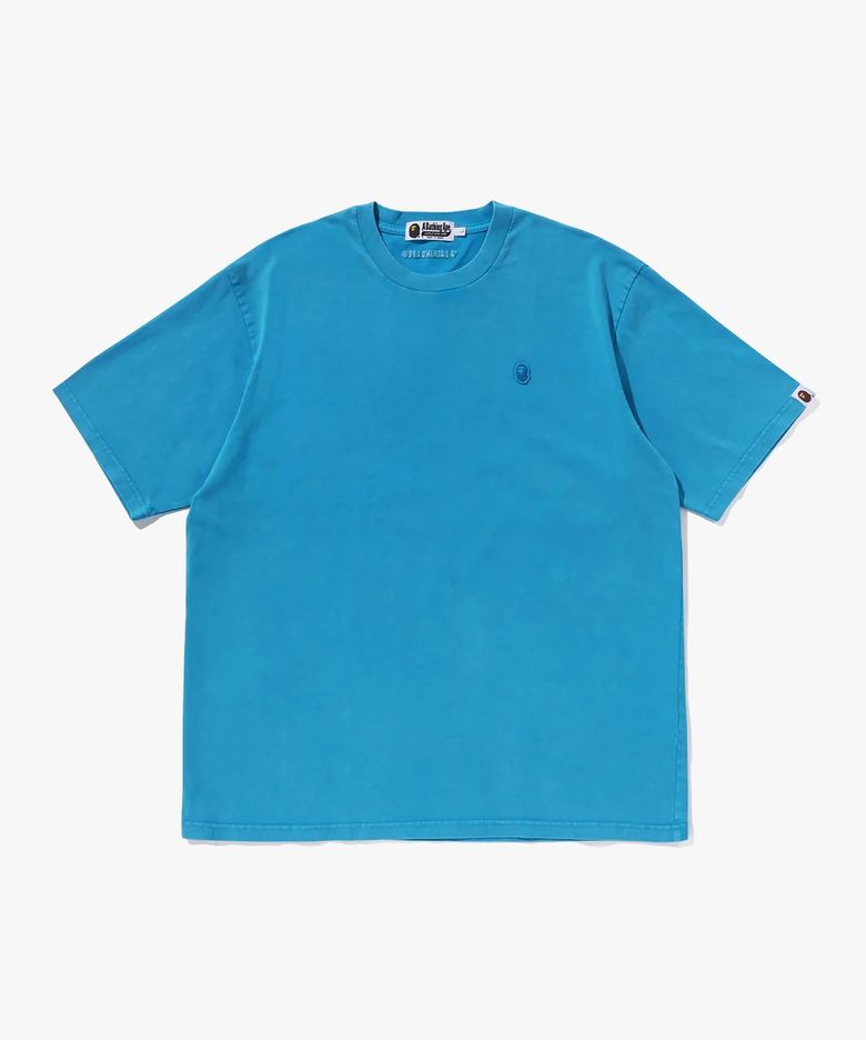 가먼트 다이 원 포인트 릴렉스트 핏 티셔츠(M) BLUE