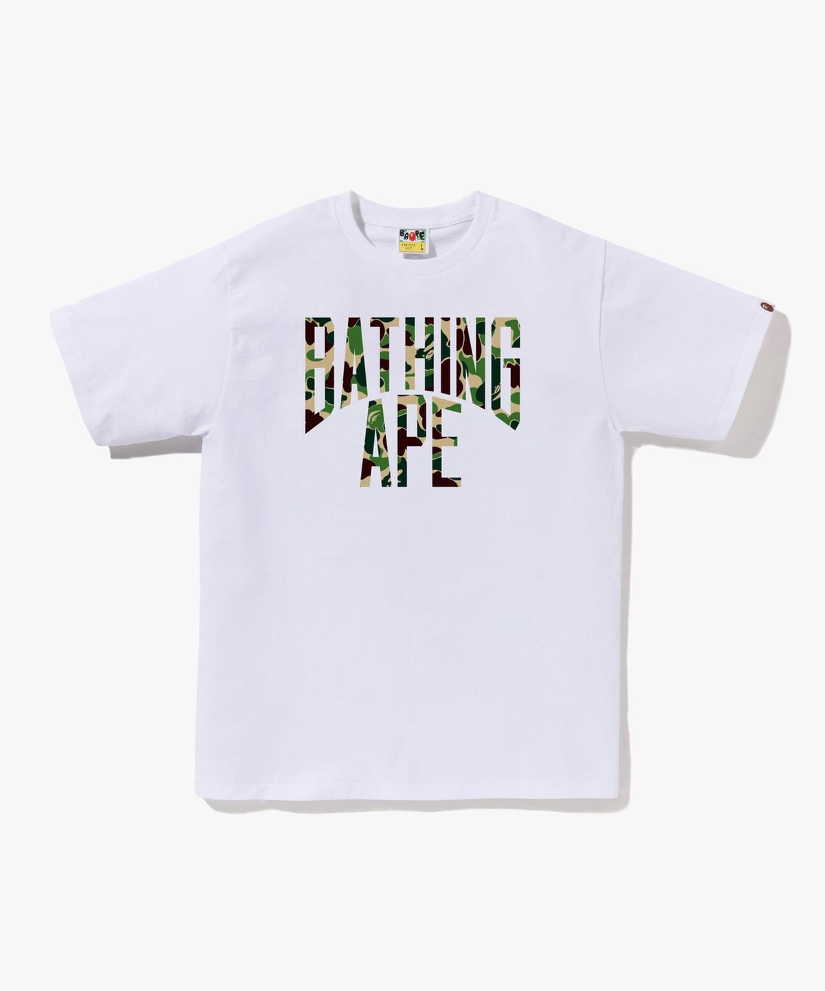 베이프(BAPE) ABC 카모 NYC LOGO 티셔츠(M) WHITE/GREEN