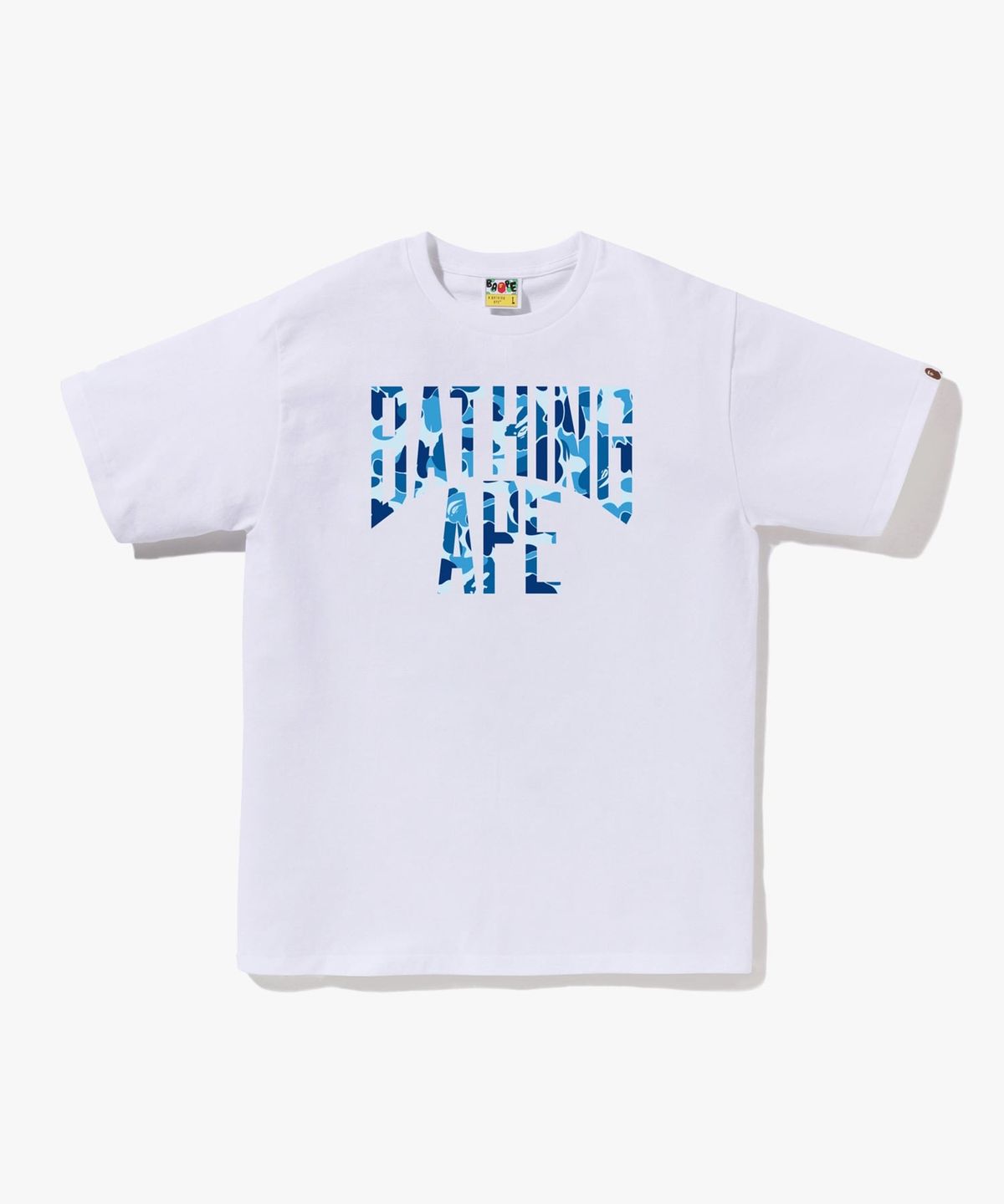 베이프(BAPE) ABC 카모 NYC LOGO 티셔츠(M) WHITE/BLUE
