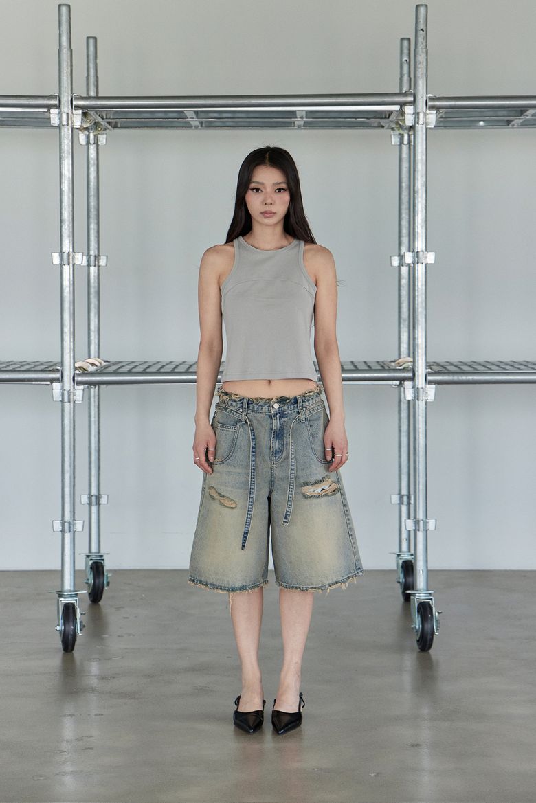Raw Sleeveless (Cement) / 25SMSL004CH