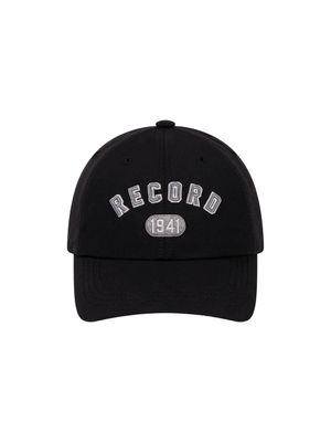 RECORD 자수 볼캡 BLACK