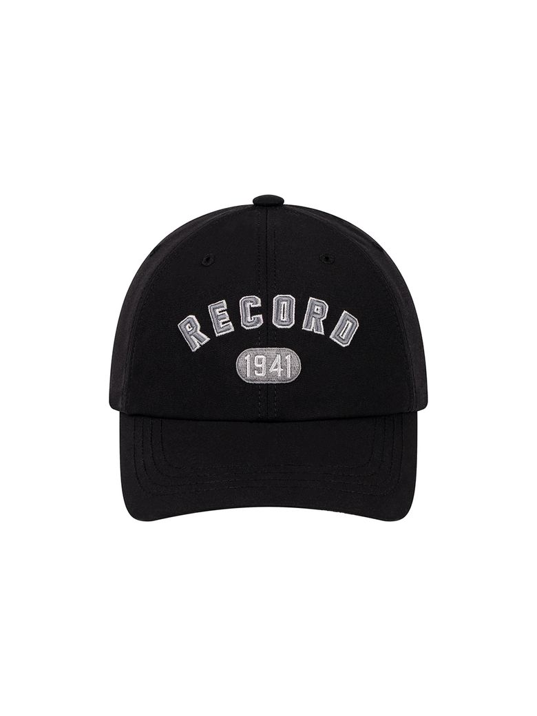 RECORD 자수 볼캡 BLACK