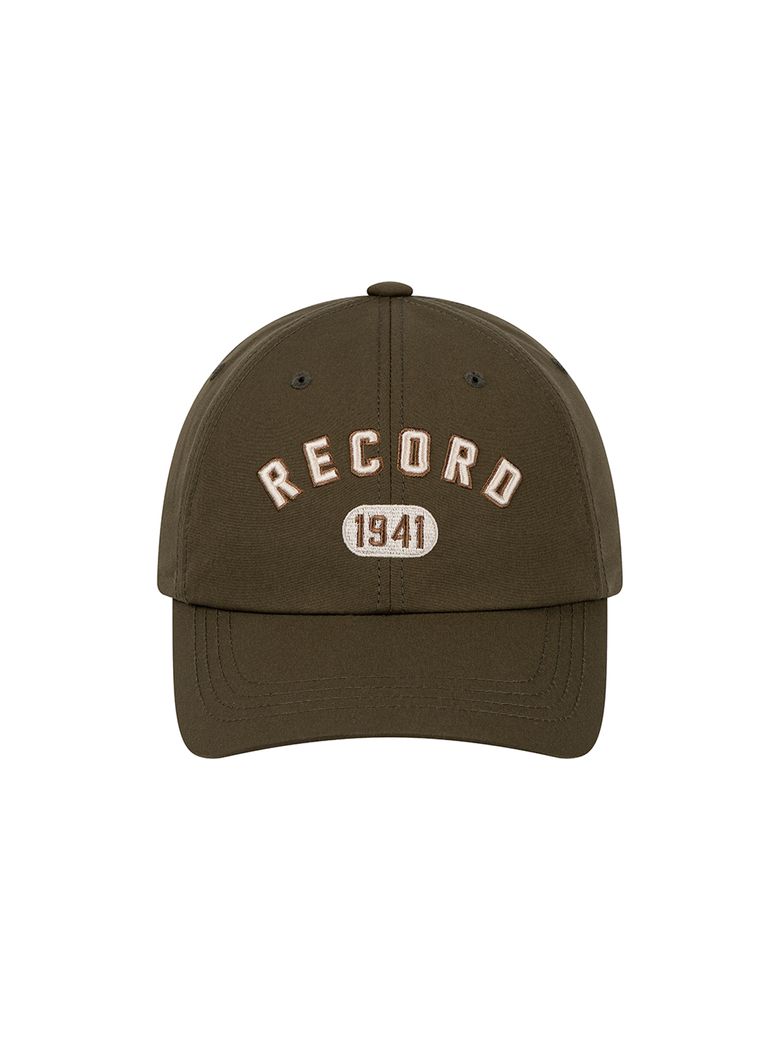RECORD 자수 볼캡 KHAKI