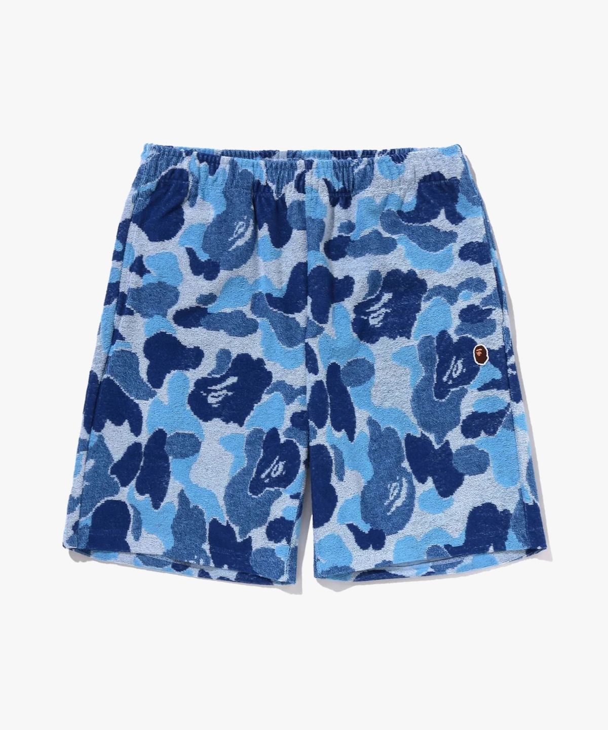 베이프(BAPE) ABC 카모 파일 원 포인트 스웨트 쇼츠(M) BLUE