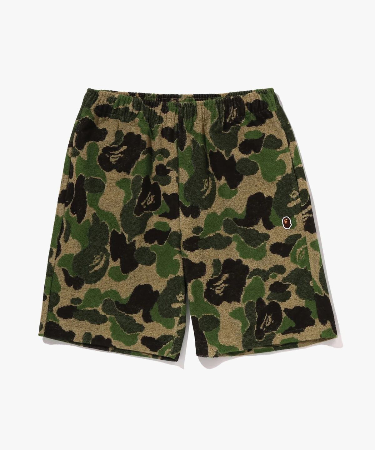 베이프(BAPE) ABC 카모 파일 원 포인트 스웨트 쇼츠(M) GREEN