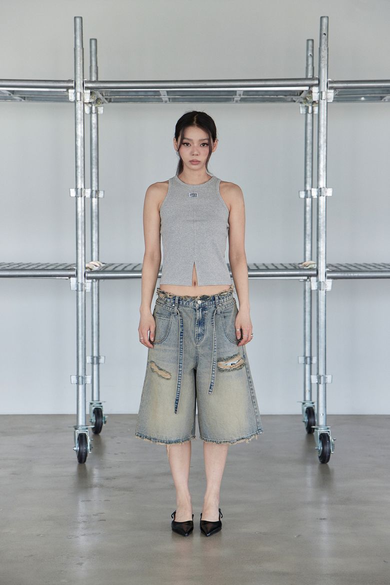 Slit Detail Sleeveless (Melange) / 25SMSL001MG