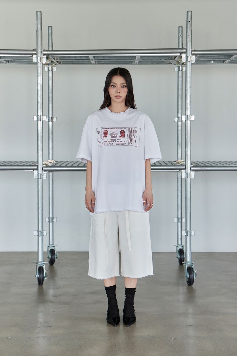 Old Boxing Ticket T-shirts (White) / 25SMTS001WH